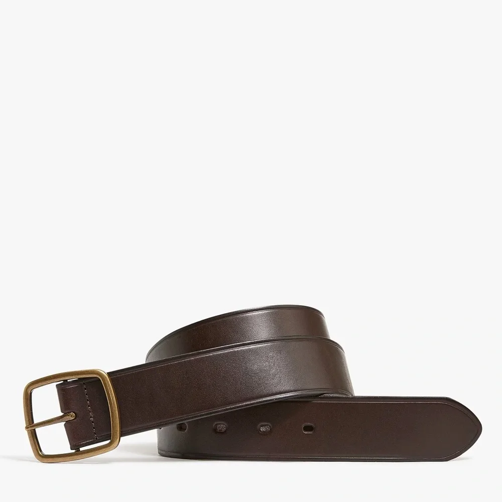 NWT J. Crew Wide leather belt brown size 30